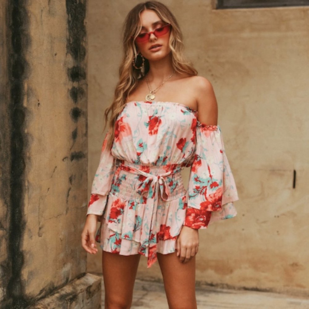 NWT Hello Molly Broken Halos Off Shoulder Romper